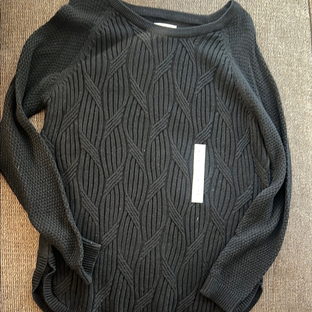 Black Cable Knit Sweater